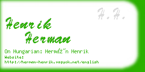 henrik herman business card